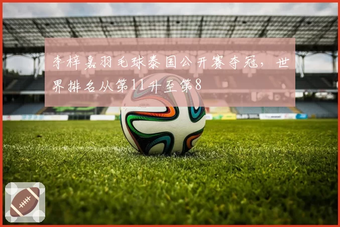 李梓嘉羽毛球泰国公开赛夺冠,世界排名从第11升至第8